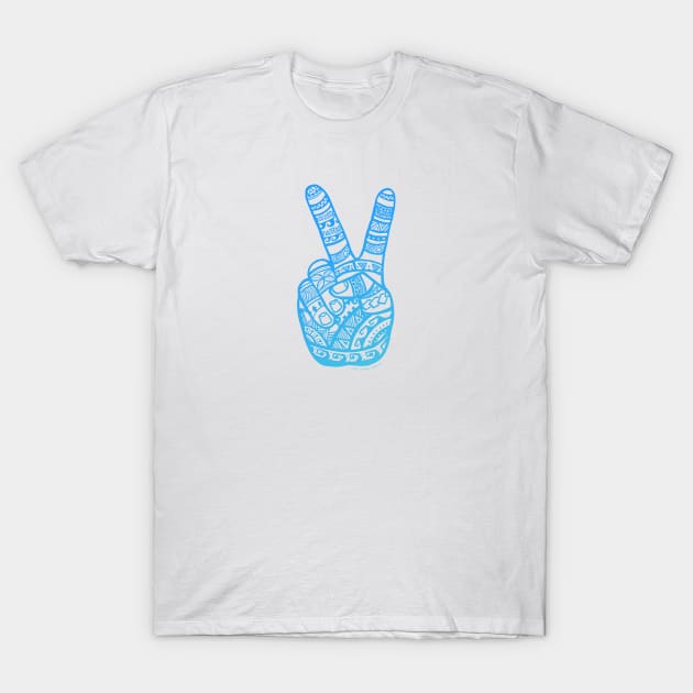 Tiki Boho Peace Sign T-Shirt by Jitterfly